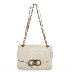 Luxury Large Gancio quilted shoulder bag